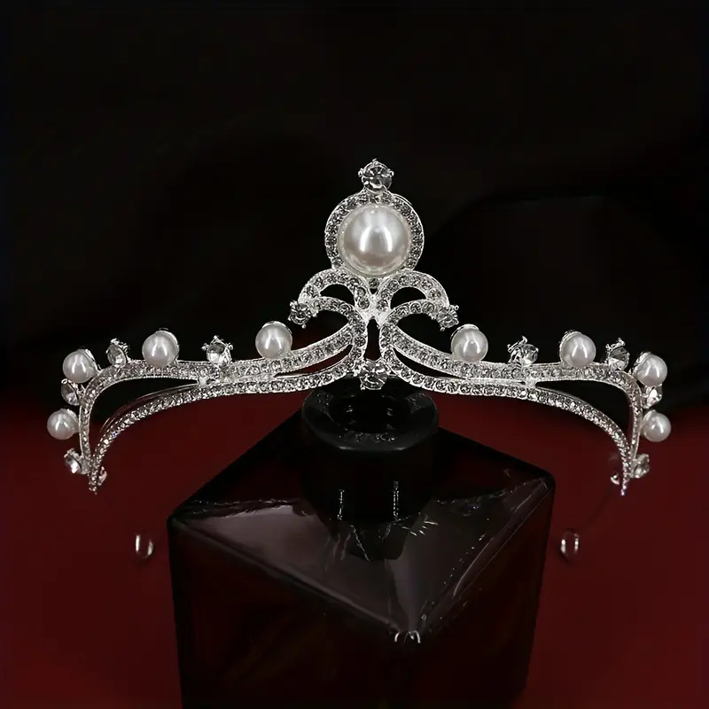 Crown Alloy Bridal Headdress with Rhinestones - Image 8