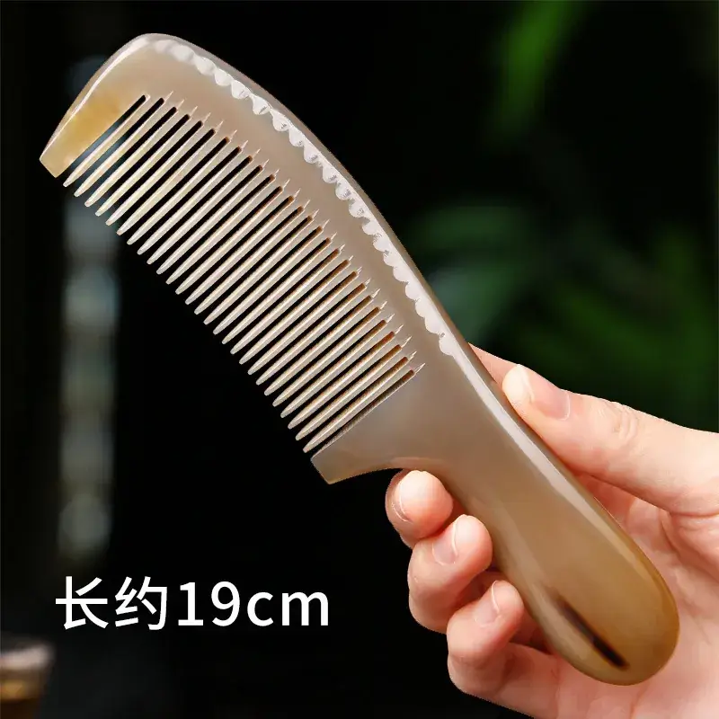 Natural White Yak Horn Hair Comb for Women - Image 2
