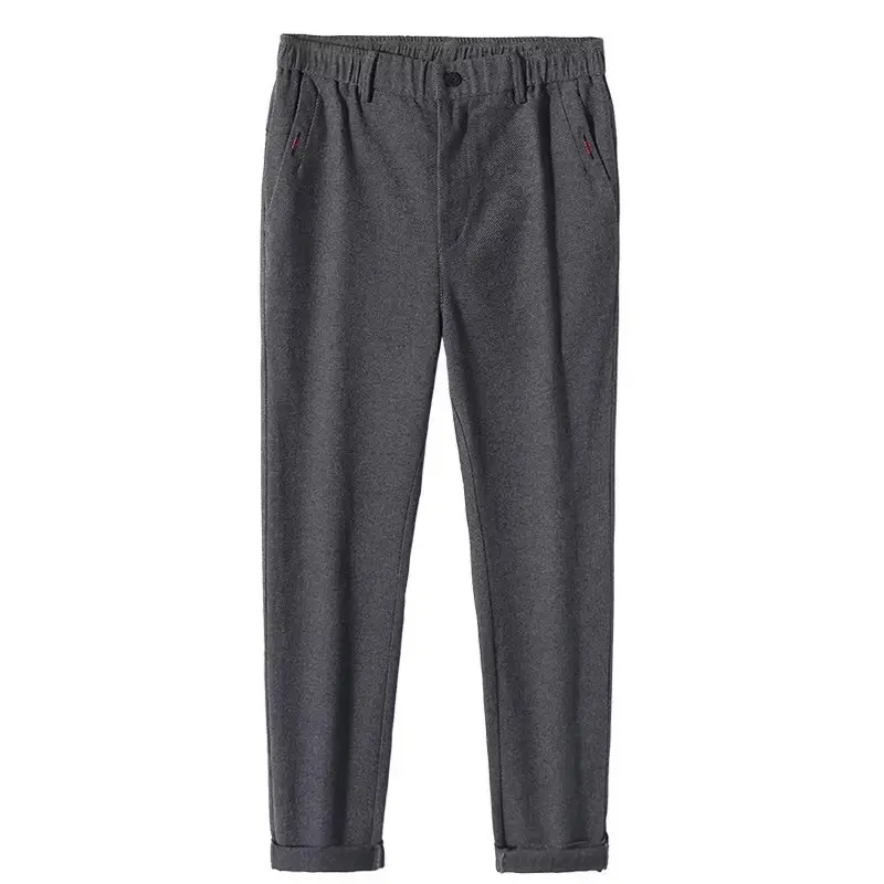 Men's Grey Slim Fit Casual Pants Spring 2023 - Image 26
