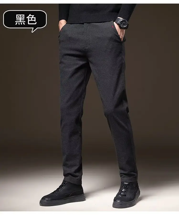 Men's Grey Slim Fit Casual Pants Spring 2023 — feature 12