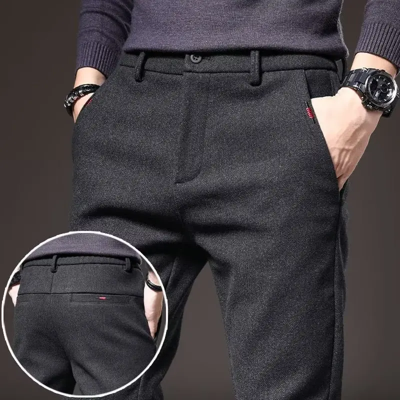 Men's Grey Slim Fit Casual Pants Spring 2023 — feature 4