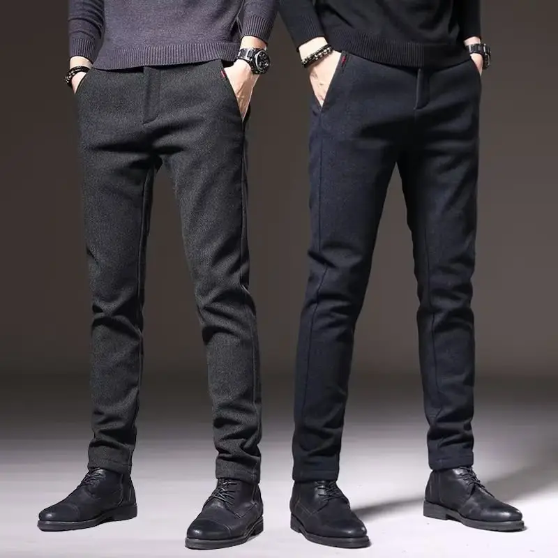 Men's Grey Slim Fit Casual Pants Spring 2023 — feature 9