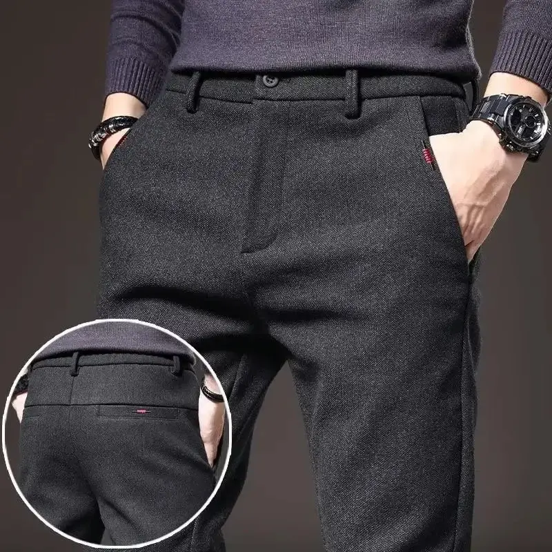 Men's Grey Slim Fit Casual Pants Spring 2023 - Image 4