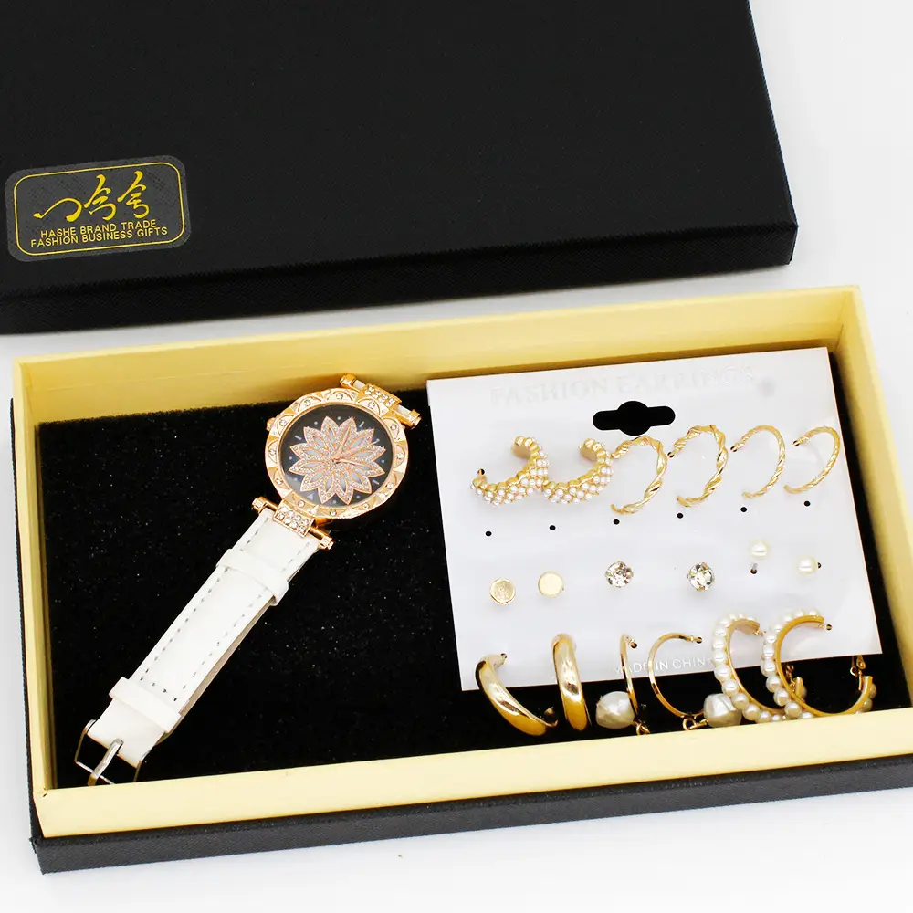 Gold Plated Earring Set with Wrist Watches for Women — feature 4