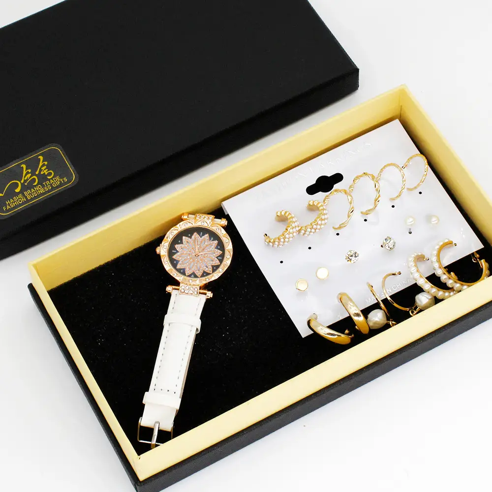 Gold Plated Earring Set with Wrist Watches for Women — feature 5