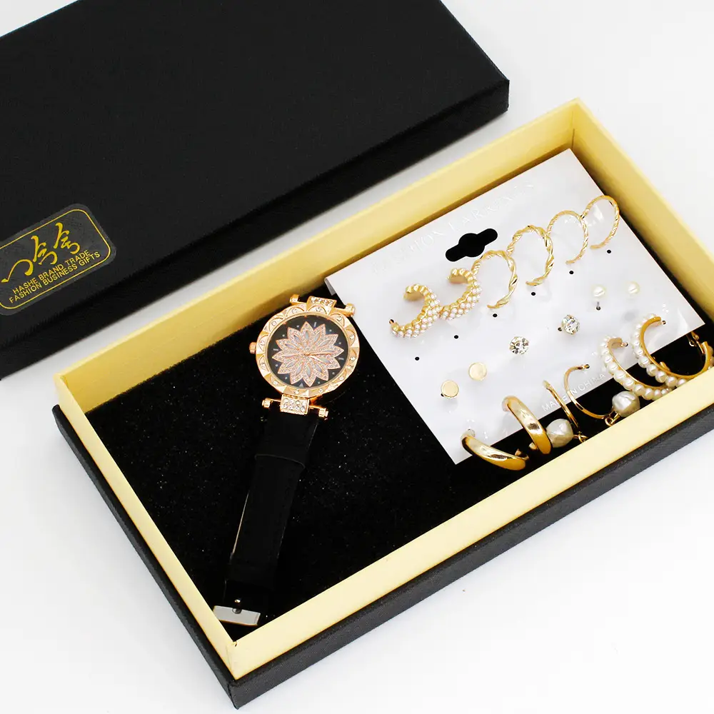 Gold Plated Earring Set with Wrist Watches for Women — feature 7