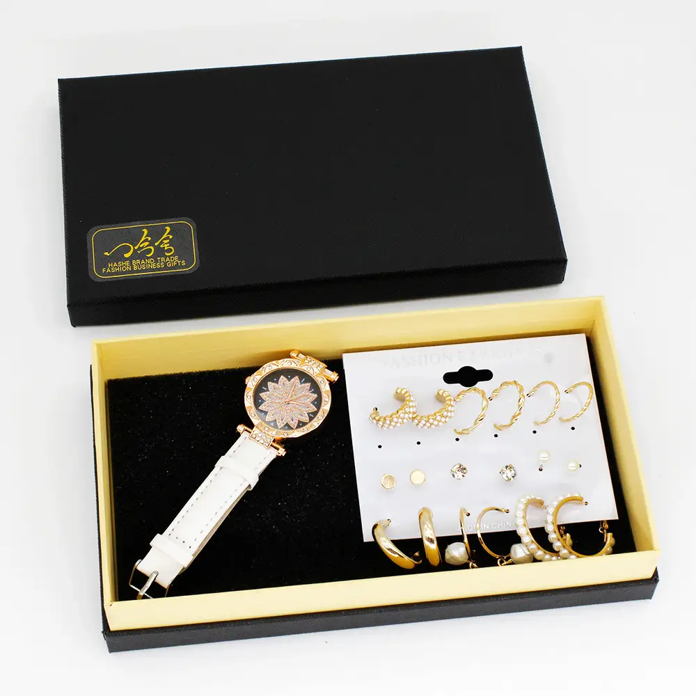 Gold Plated Earring Set with Wrist Watches for Women — feature 9