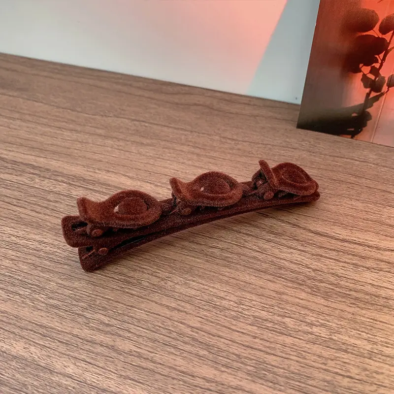 2025 Flocked Hairpins for Women Red Black White