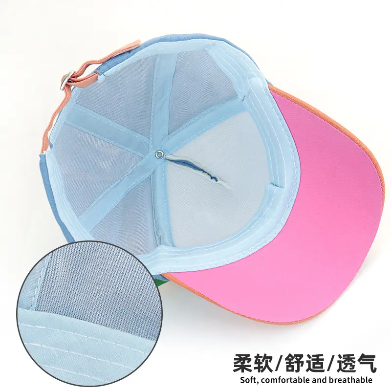 Children's Cartoon Sun Hat Blue Orange Peak Cap - Image 7