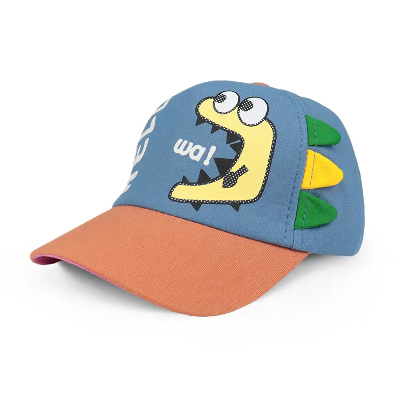 Children's Cartoon Sun Hat Blue Orange Peak Cap - Image 10