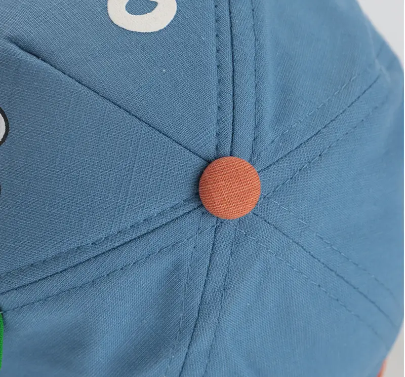 Children's Cartoon Sun Hat Blue Orange Peak Cap — feature 14