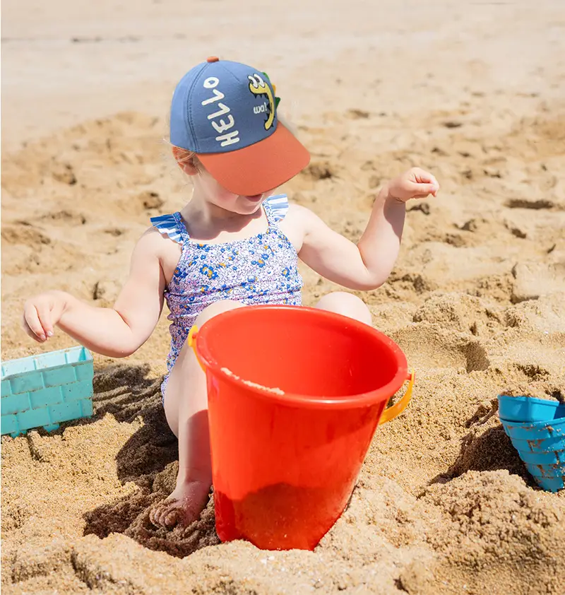 Children's Cartoon Sun Hat Blue Orange Peak Cap — feature 16