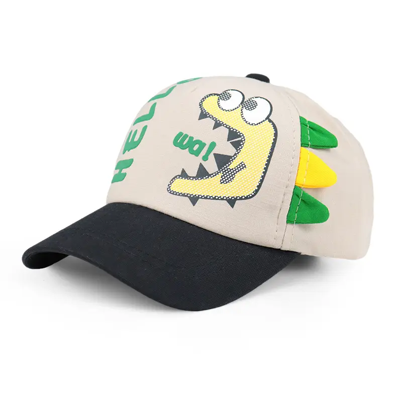Children's Cartoon Sun Hat Blue Orange Peak Cap - Image 3