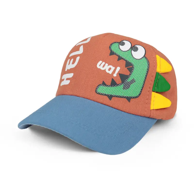 Children's Cartoon Sun Hat Blue Orange Peak Cap - Image 4