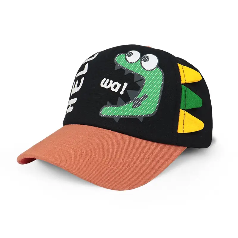 Children's Cartoon Sun Hat Blue Orange Peak Cap - Image 5