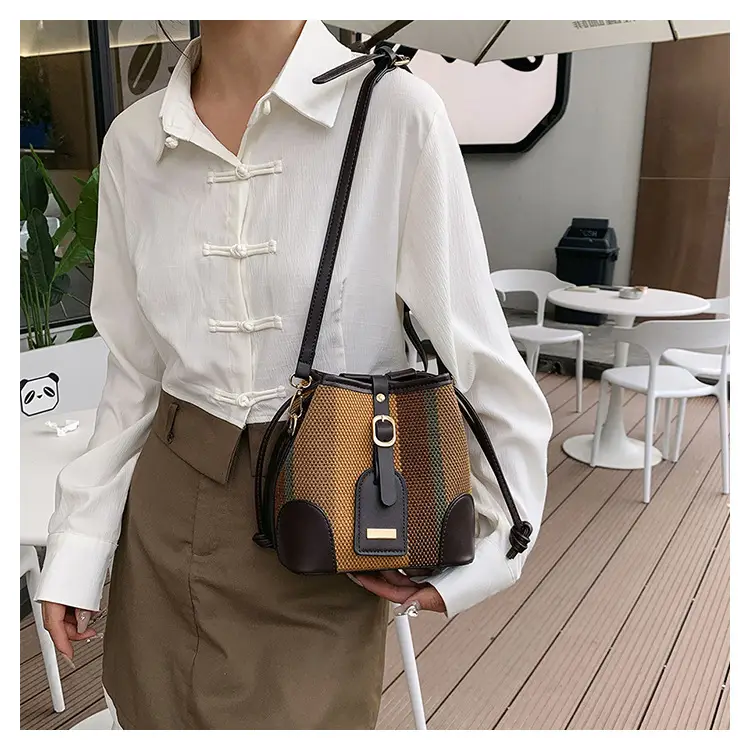 Women Canvas Bucket Bag Red Blue 2026 New Style — feature 19