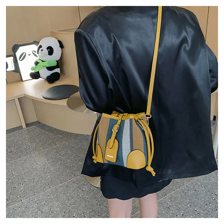 Women Canvas Bucket Bag Red Blue 2026 New Style — feature 21