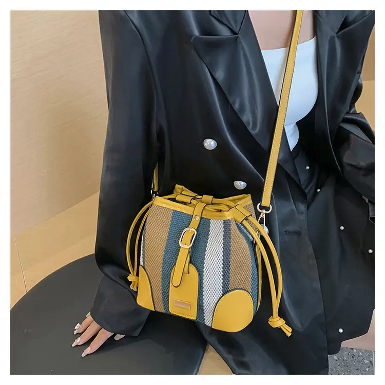 Women Canvas Bucket Bag Red Blue 2026 New Style — feature 22