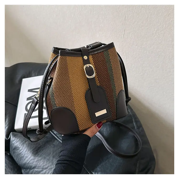 Women Canvas Bucket Bag Red Blue 2026 New Style — feature 28