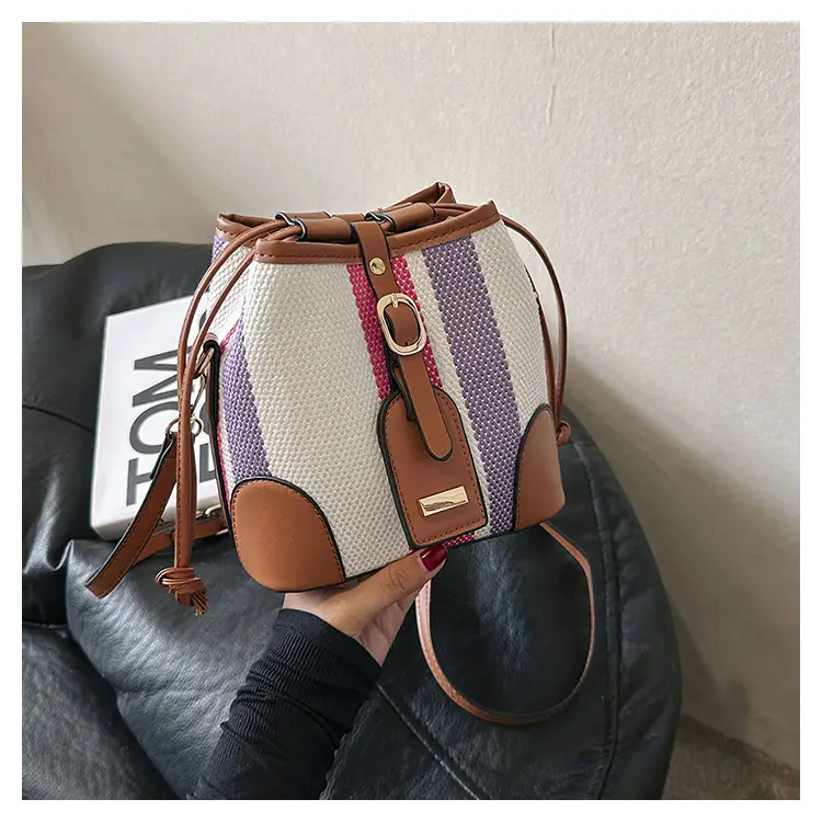 Women Canvas Bucket Bag Red Blue 2026 New Style — feature 29