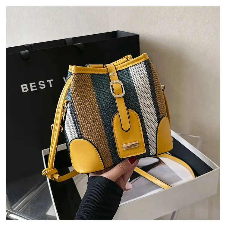 Women Canvas Bucket Bag Red Blue 2026 New Style — feature 30
