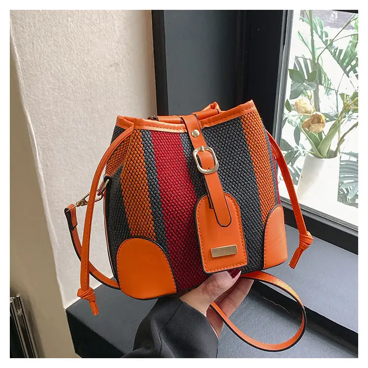 Women Canvas Bucket Bag Red Blue 2026 New Style — feature 39