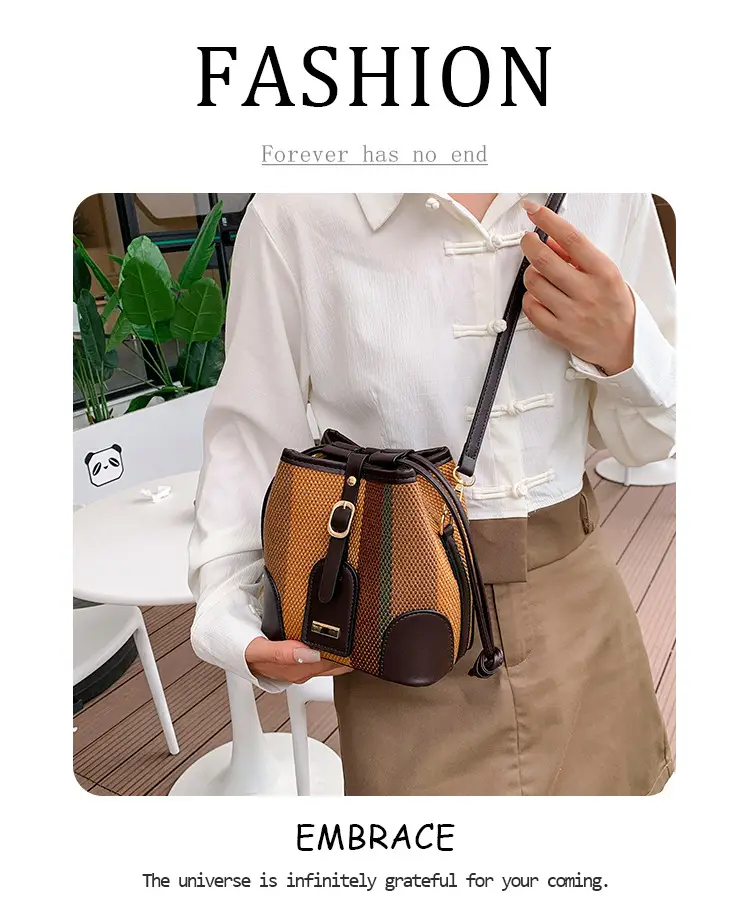 Women Canvas Bucket Bag Red Blue 2026 New Style — feature 4