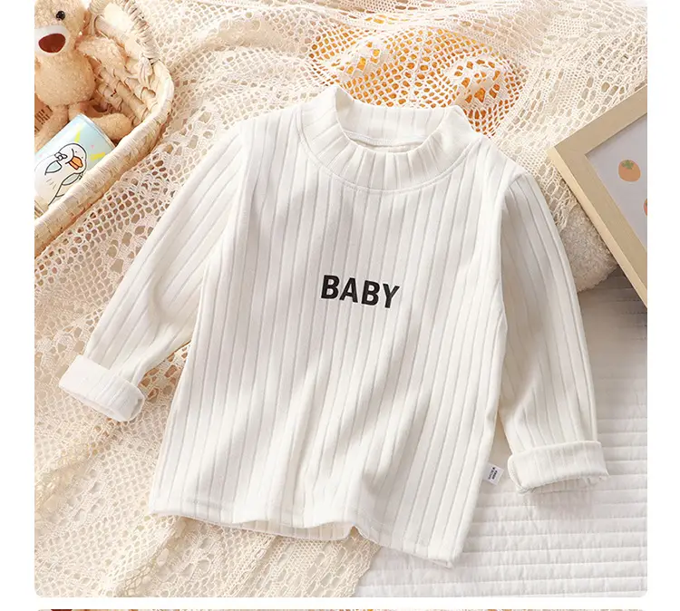 Autumn Winter Baby Long Sleeve T-Shirt White Pink Grey — feature 12
