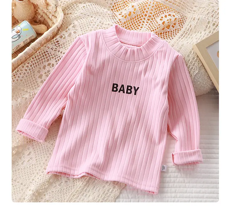 Autumn Winter Baby Long Sleeve T-Shirt White Pink Grey — feature 13