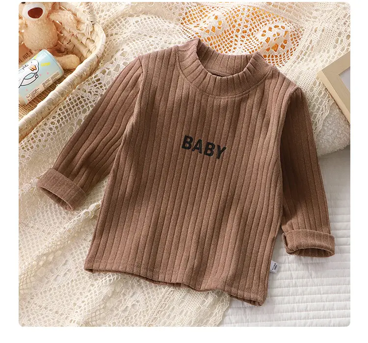 Autumn Winter Baby Long Sleeve T-Shirt White Pink Grey — feature 15