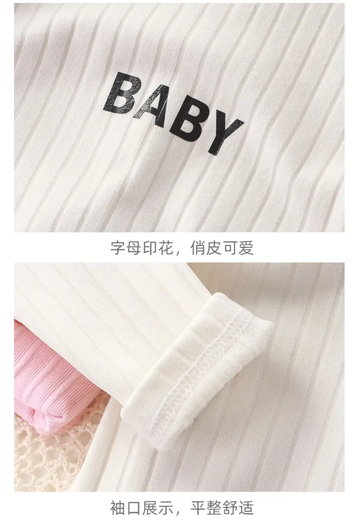 Autumn Winter Baby Long Sleeve T-Shirt White Pink Grey — feature 17