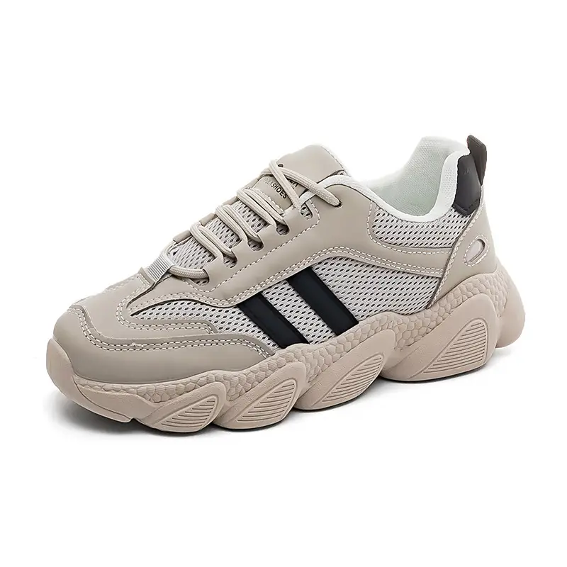 Women's Beige Mesh Casual Sneakers 2024 Spring - Image 7