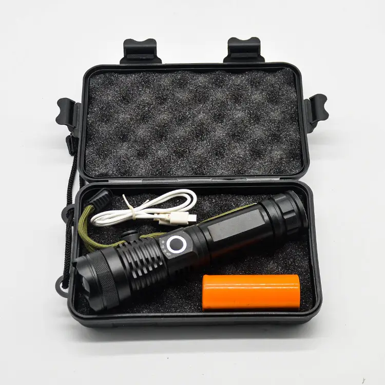 Rechargeable Cross-Border Flashlight with Optical Zoom & Power Display - Image 5