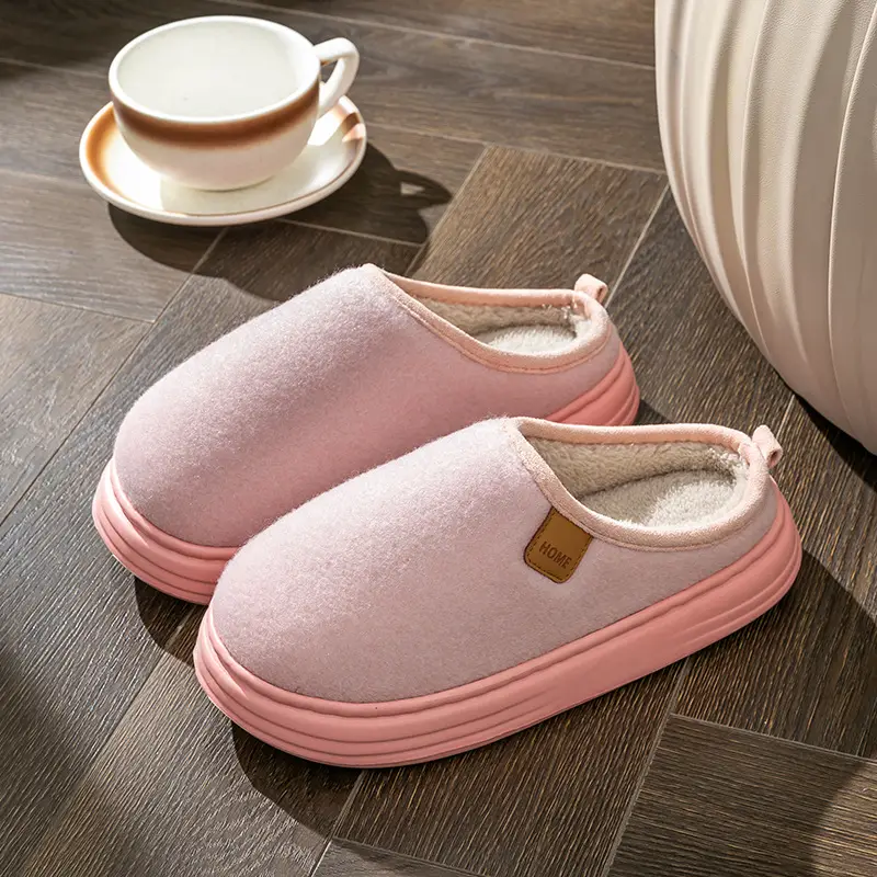 Cotton Slippers for Women Winter 2026 New Style Indoor Home Non-Slip Household Thickened Warm Plush Cotton Slippers for Men Winter - Image 2