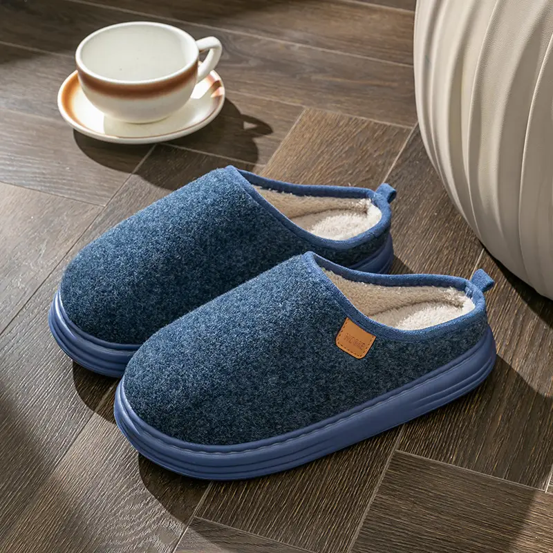 Cotton Slippers for Women Winter 2026 New Style Indoor Home Non-Slip Household Thickened Warm Plush Cotton Slippers for Men Winter - Image 4
