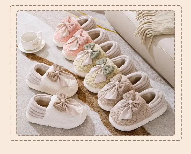 Women's 2026 Winter New Indoor Home Warm Plush Cotton Slippers with Heel Cover for Postpartum Women — feature 7