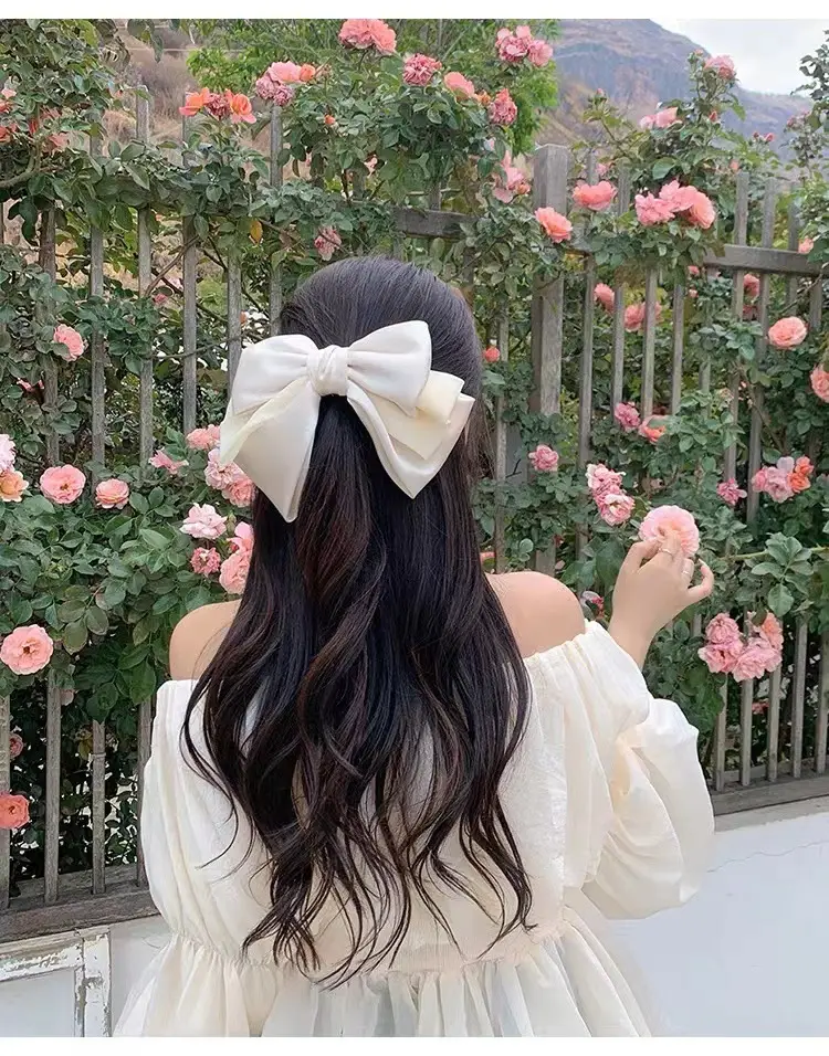 Pink Satin Bow Hair Clip for Girls — feature 20