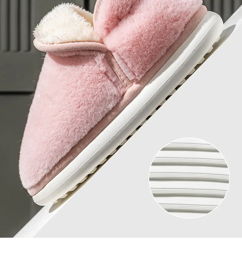Cotton Slippers Feeling Women's Winter Wholesale Indoor Home Non-slip Thickened Warm Slippers Household Men's Autumn and Winter — feature 12