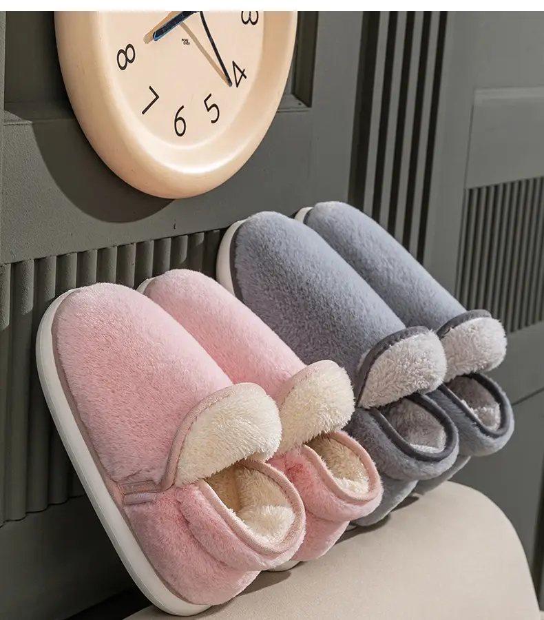 Cotton Slippers Feeling Women's Winter Wholesale Indoor Home Non-slip Thickened Warm Slippers Household Men's Autumn and Winter — feature 16