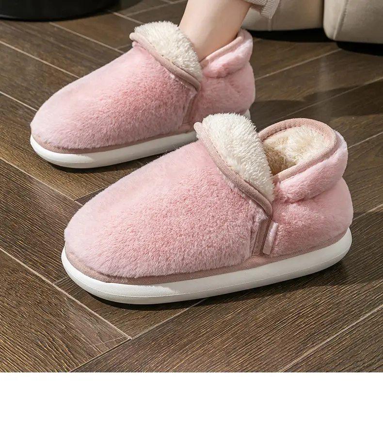 Cotton Slippers Feeling Women's Winter Wholesale Indoor Home Non-slip Thickened Warm Slippers Household Men's Autumn and Winter — feature 3