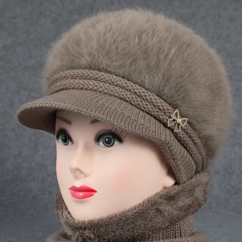 Fleece Lined Faux Fur Hat with Bow for Women - Image 12