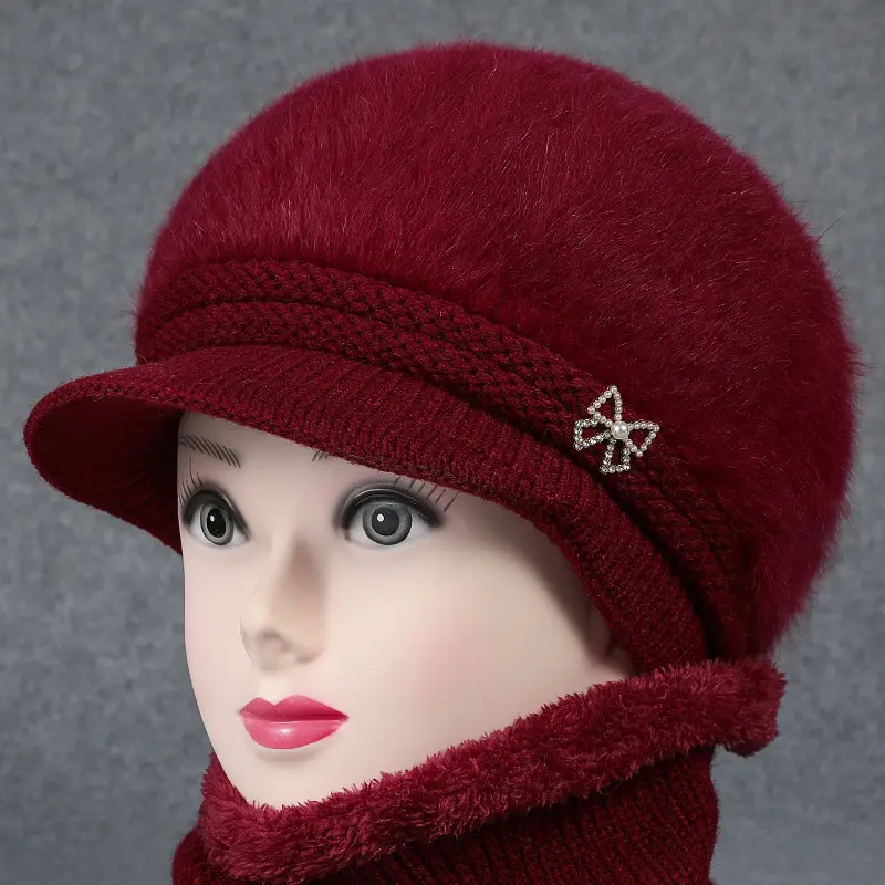 Fleece Lined Faux Fur Hat with Bow for Women - Image 13