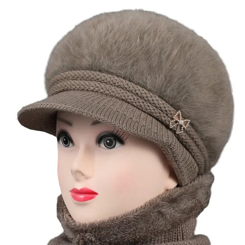 Fleece Lined Faux Fur Hat with Bow for Women - Image 14