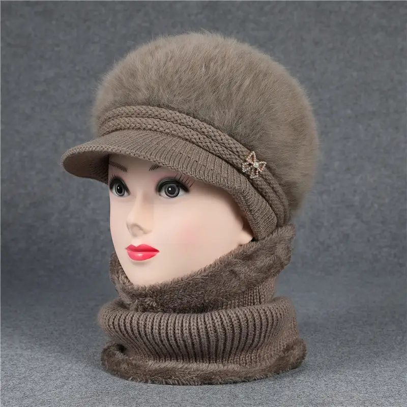 Fleece Lined Faux Fur Hat with Bow for Women — feature 10