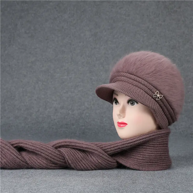 Fleece Lined Faux Fur Hat with Bow for Women - Image 10