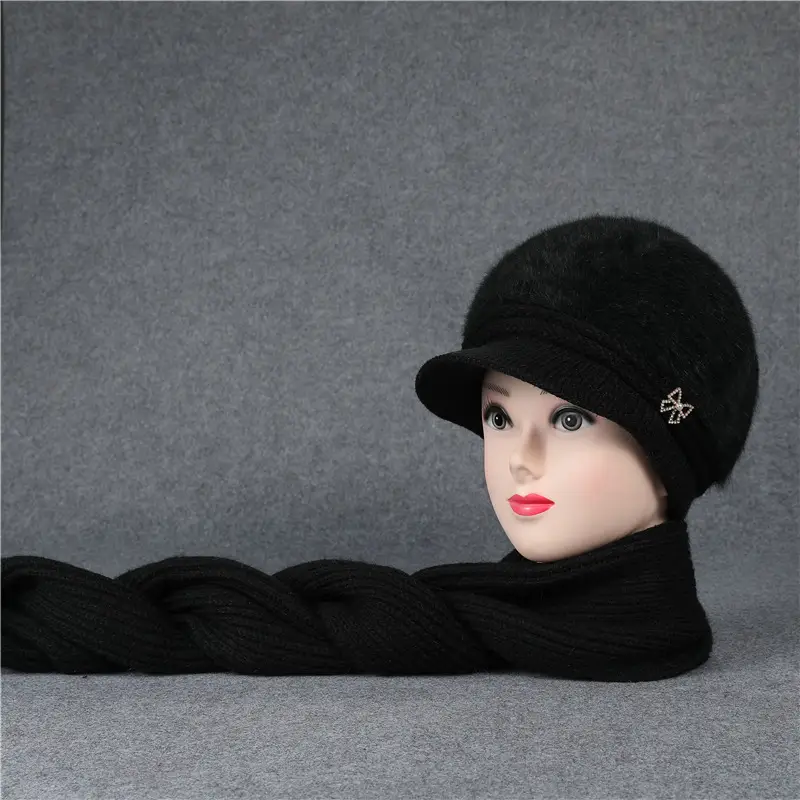 Fleece Lined Faux Fur Hat with Bow for Women - Image 11