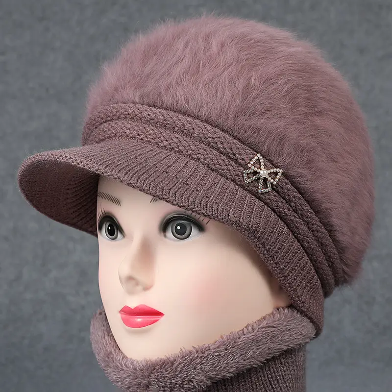 Fleece Lined Faux Fur Hat with Bow for Women - Image 3