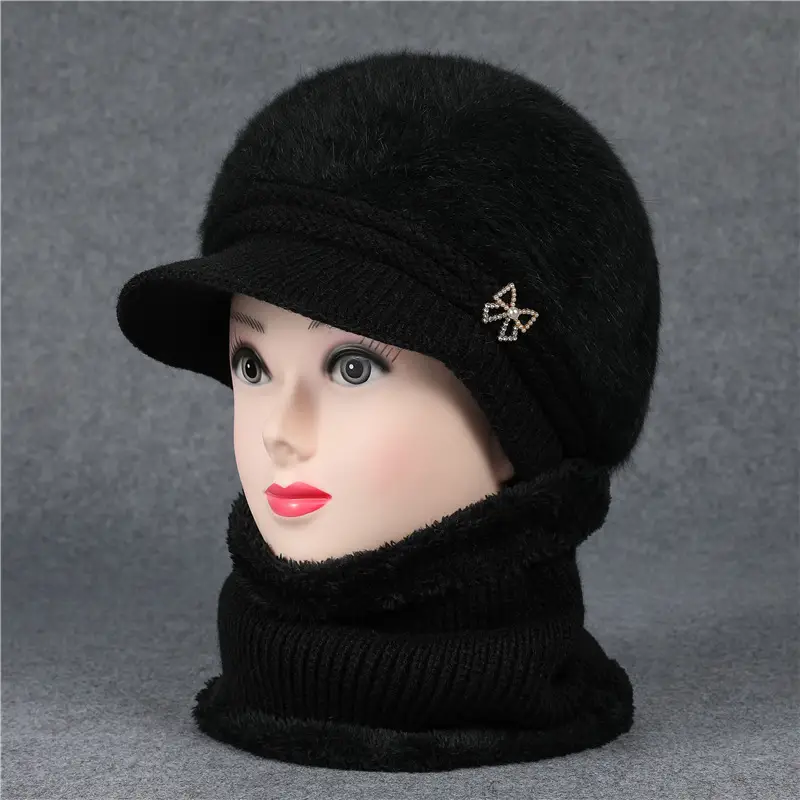 Fleece Lined Faux Fur Hat with Bow for Women - Image 8