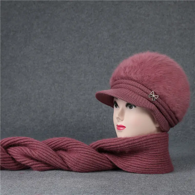 Fleece Lined Faux Fur Hat with Bow for Women - Image 9