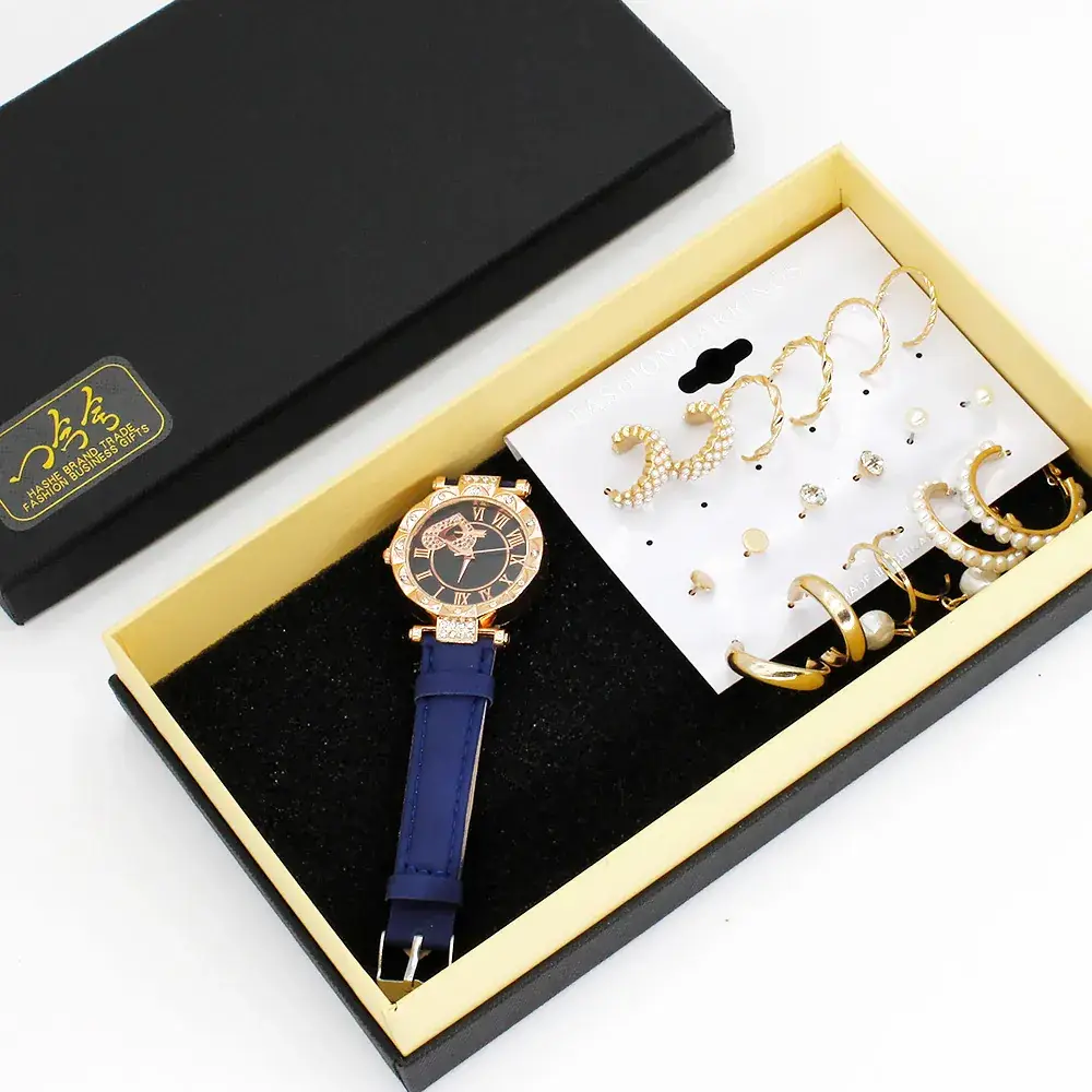 Women's Earring Set with Wrist Watches for Couples - Image 5